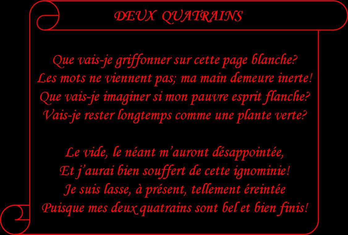 DEUX QUATRAINS