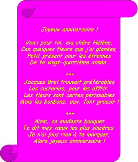 Joyeux anniversaire!