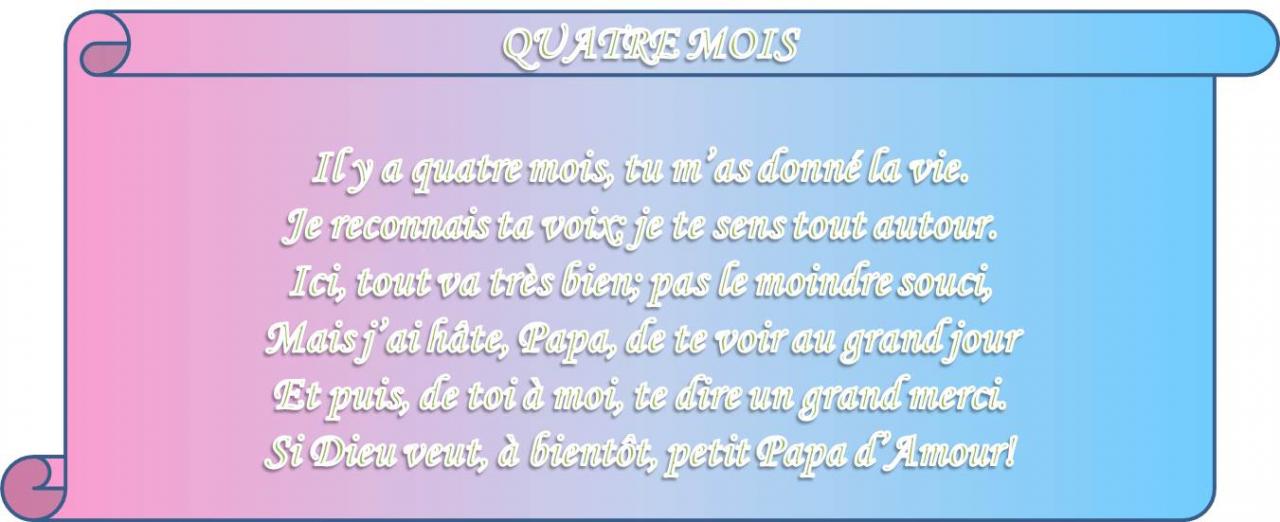 QUATRE MOIS